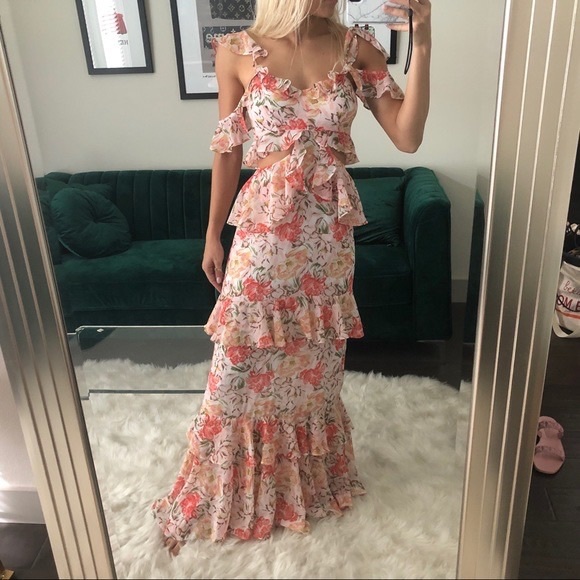 Wayf Ivory Floral Dress - Picture 2 of 4